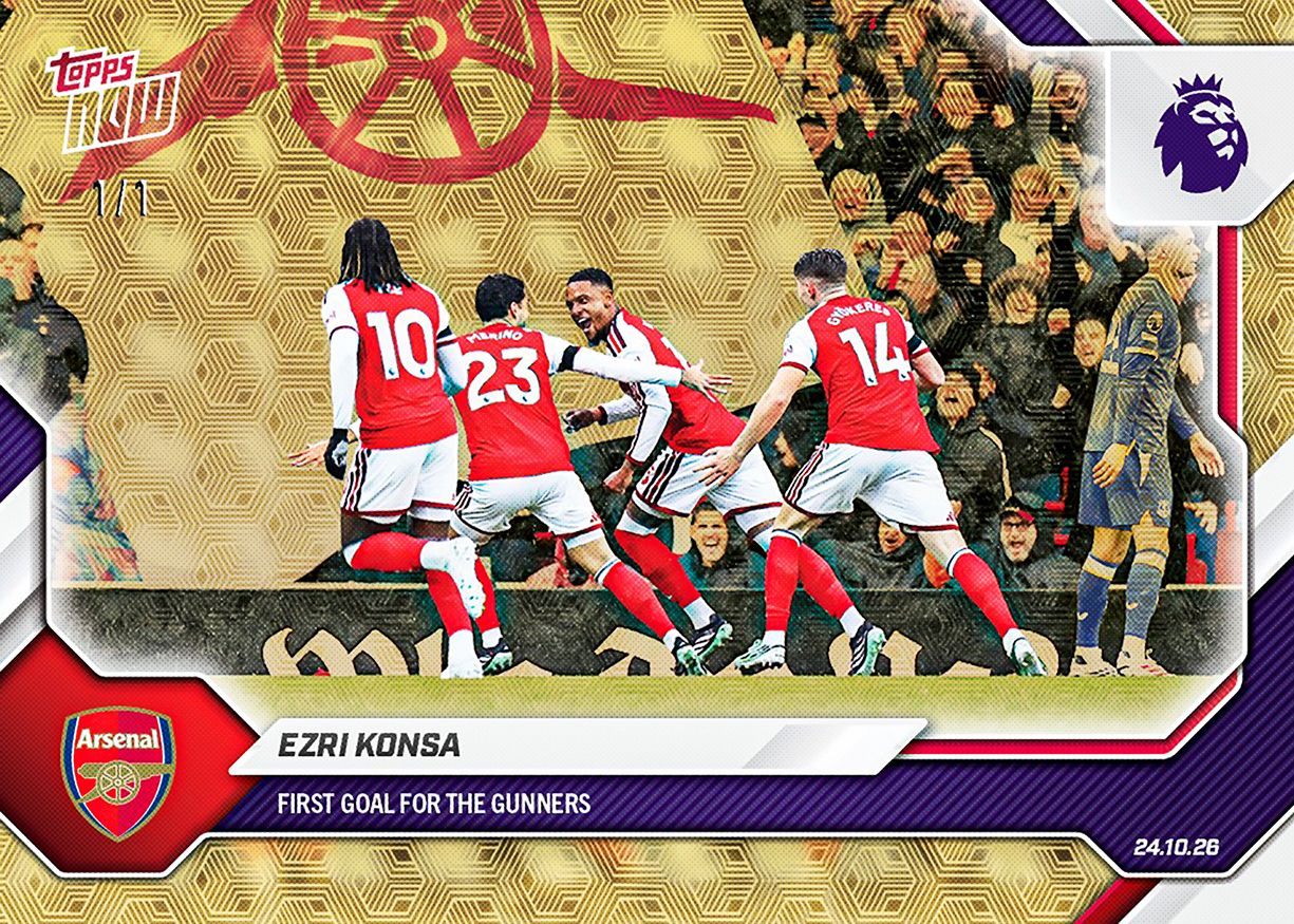 Ezri Konsa - 2026-27 Premier League Topps NOW® #55 阿仙奴首個入球紀念卡【團購】