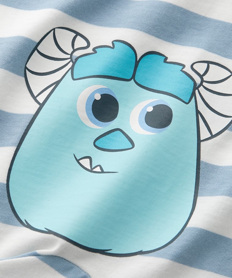 ☀️預訂 台灣直送☀️正版授權Pixar系列純棉前後印花間條短袖連身服