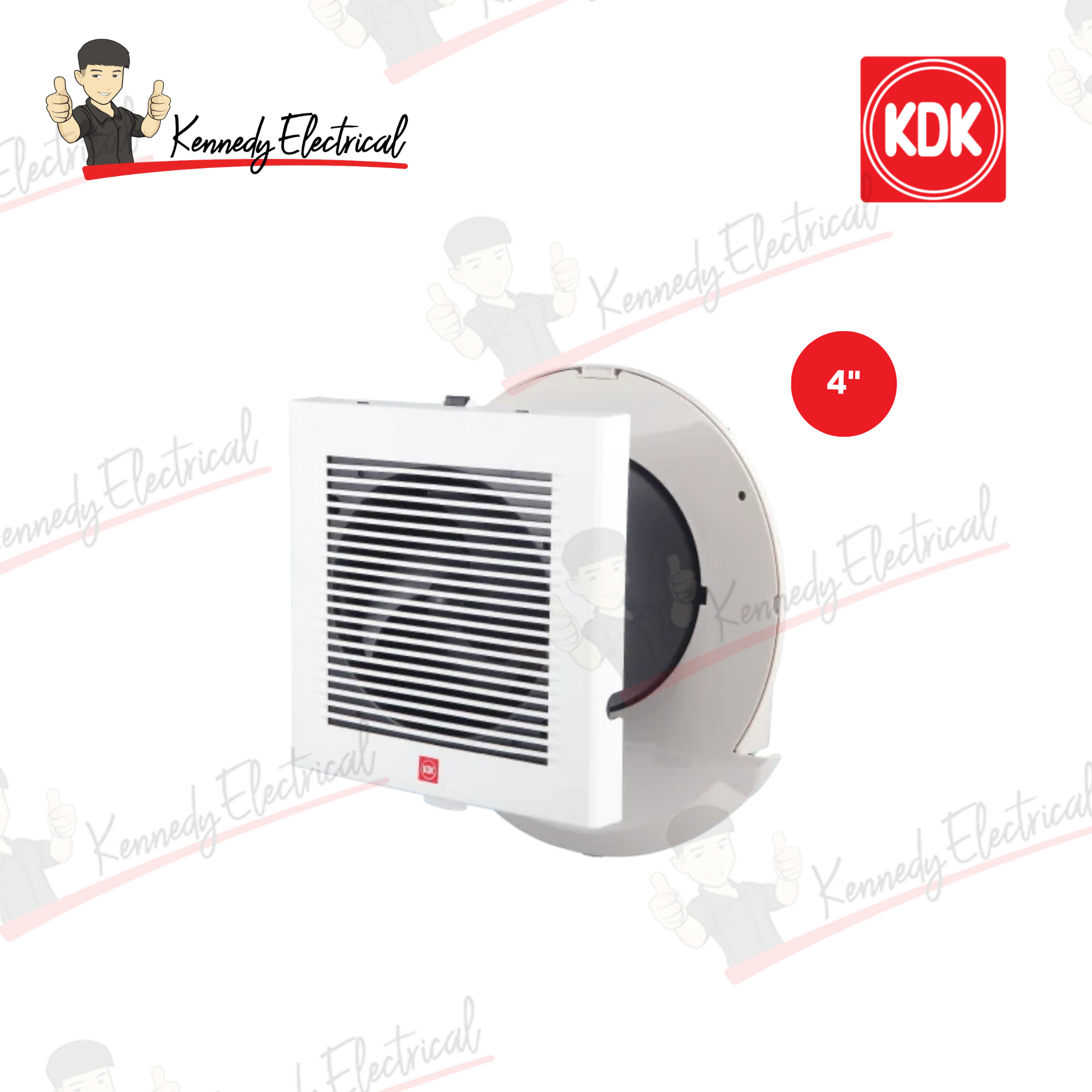 KDK 4" Bathroom Wall Ventilating Fan 10EGKB