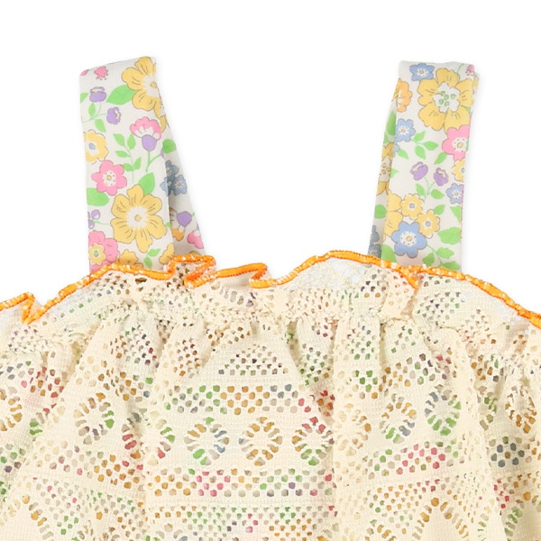 🇯🇵預訂 日本直送🇯🇵兩色花卉滿印蕾絲吊帶分體泳衣