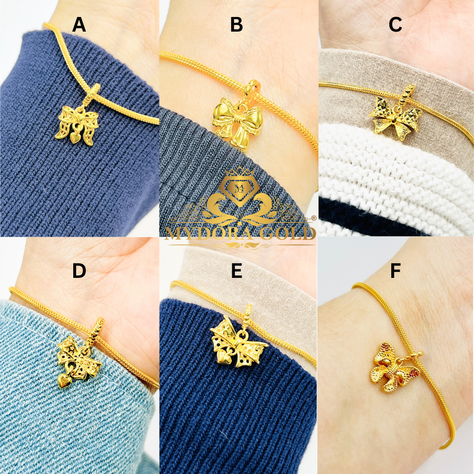 MYDORA Charm Lacy Ribbon Full Gold (5G) l EMAS 916/22K