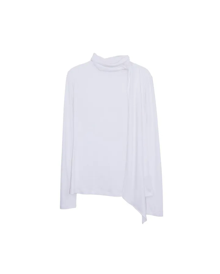 Cotton Tie-neck Long Sleeve