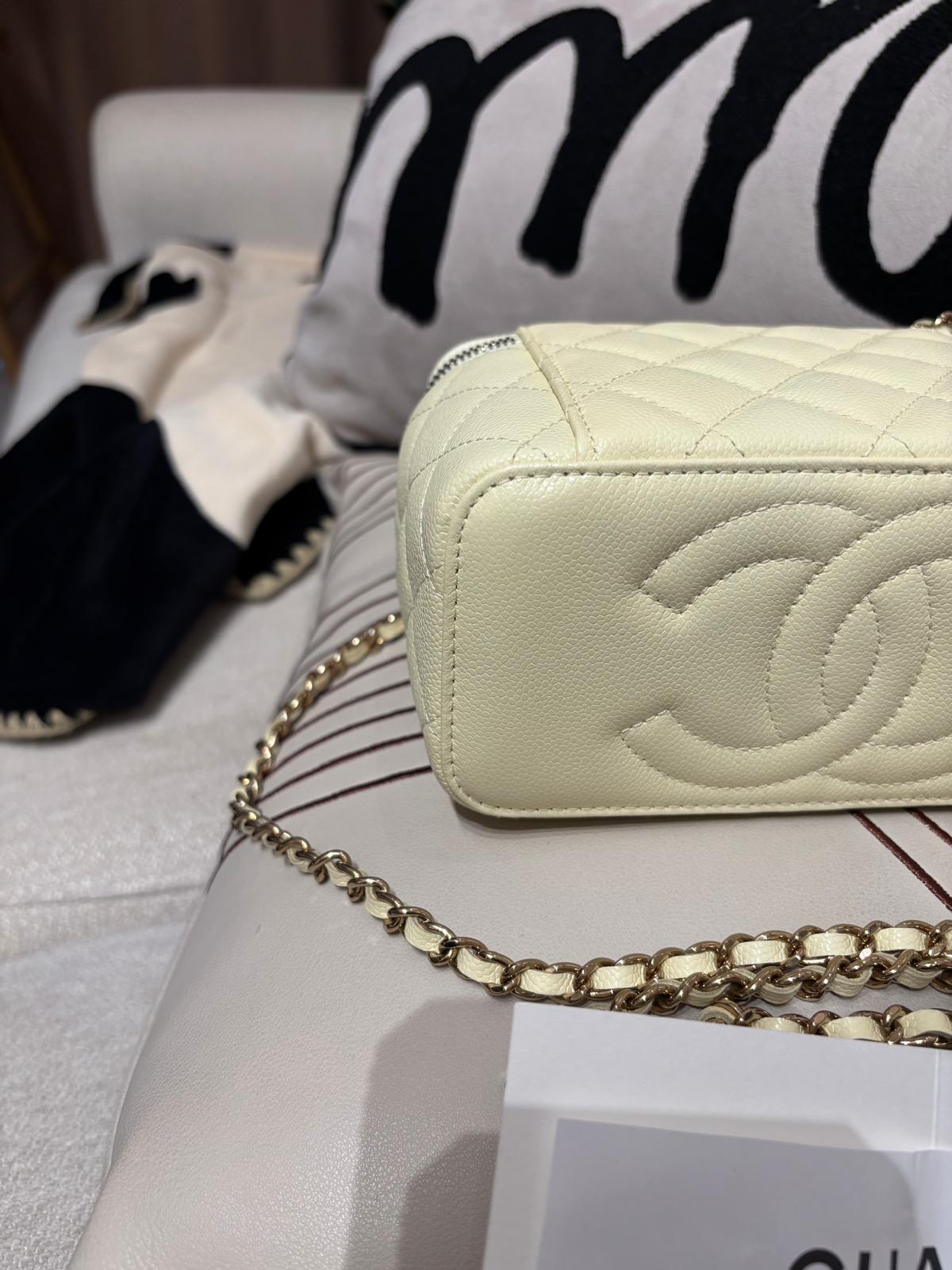 全新 Chanel vanity with chain 荔枝牛皮金鏈 100%Authentic,100%new全新 ✅晶片✅收據✅dust bag✅box