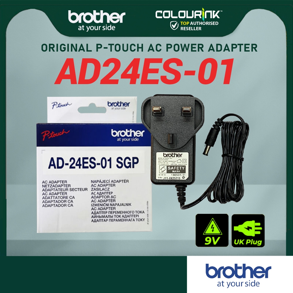 Brother Original P-Touch AC Power Adapter AD24ES-01 9v PT-D210 PT-E110VP PT-H110 PT-P300BT