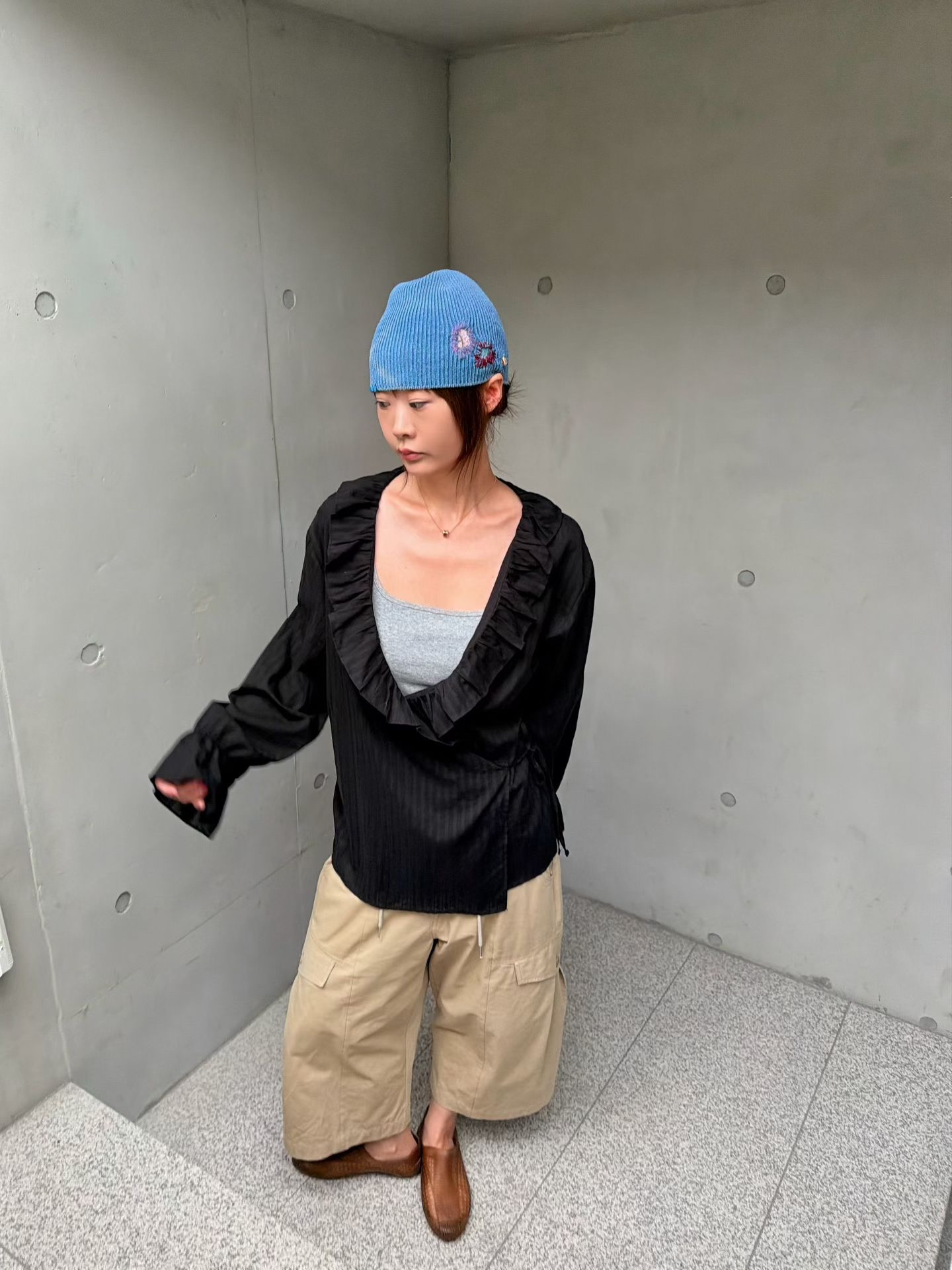 🇰🇷東大門女裝 | raffles shirt Black