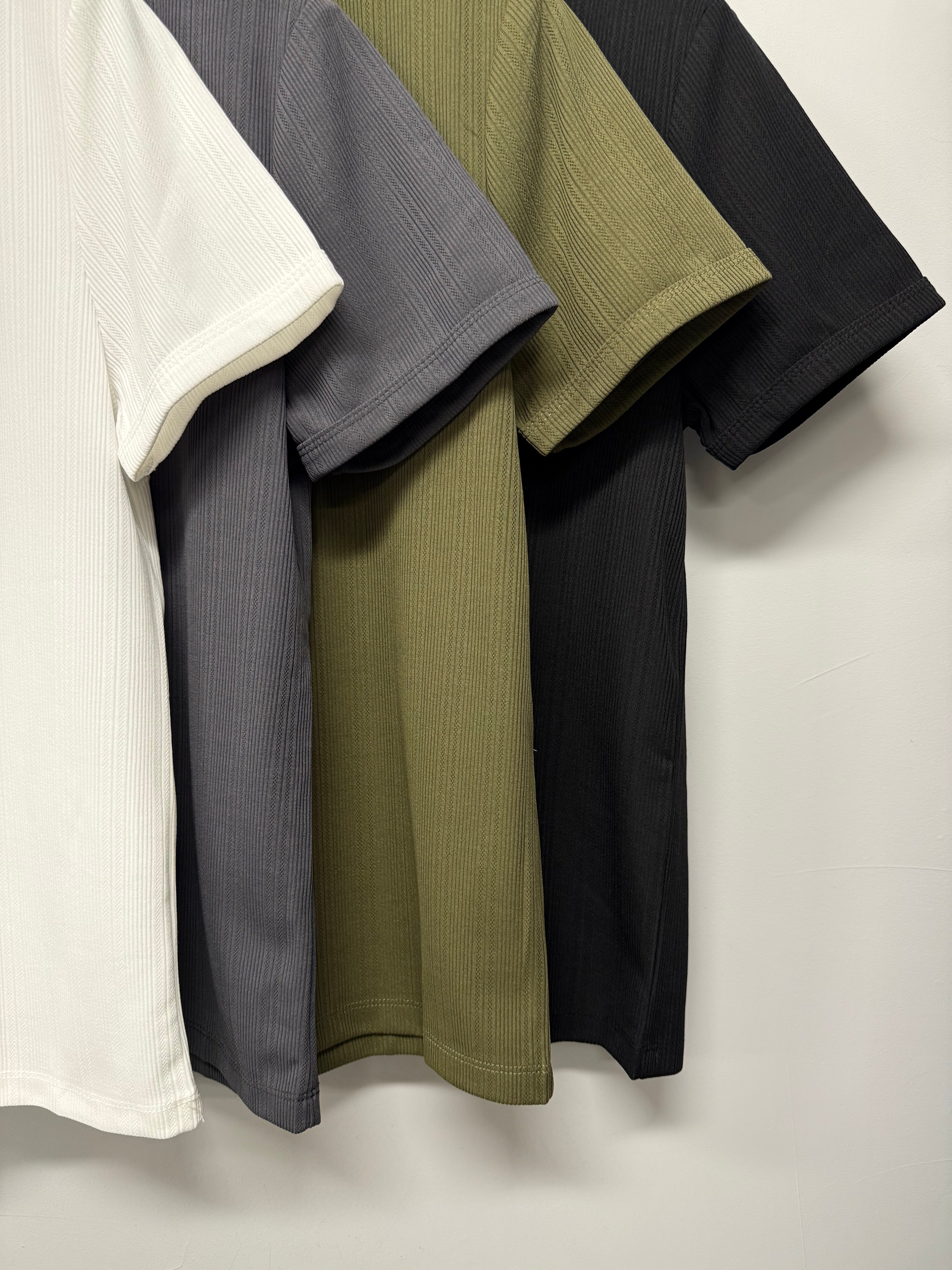 Hidden stripe basic tee #top152