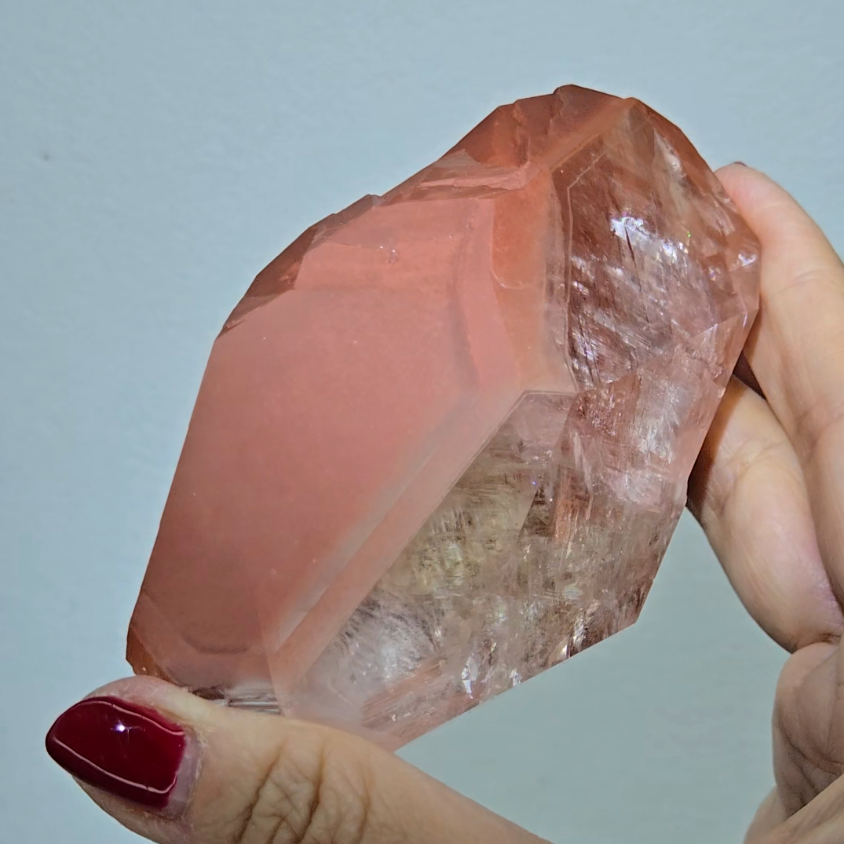 Red diamond calcite with stunning rainbows - CC48