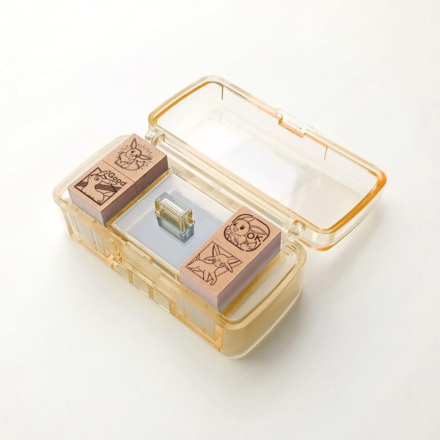 現貨｜Pokemon 伊貝 / 月亮伊貝 日本製 迷你 木製 印章 套裝 (SGM-034) 