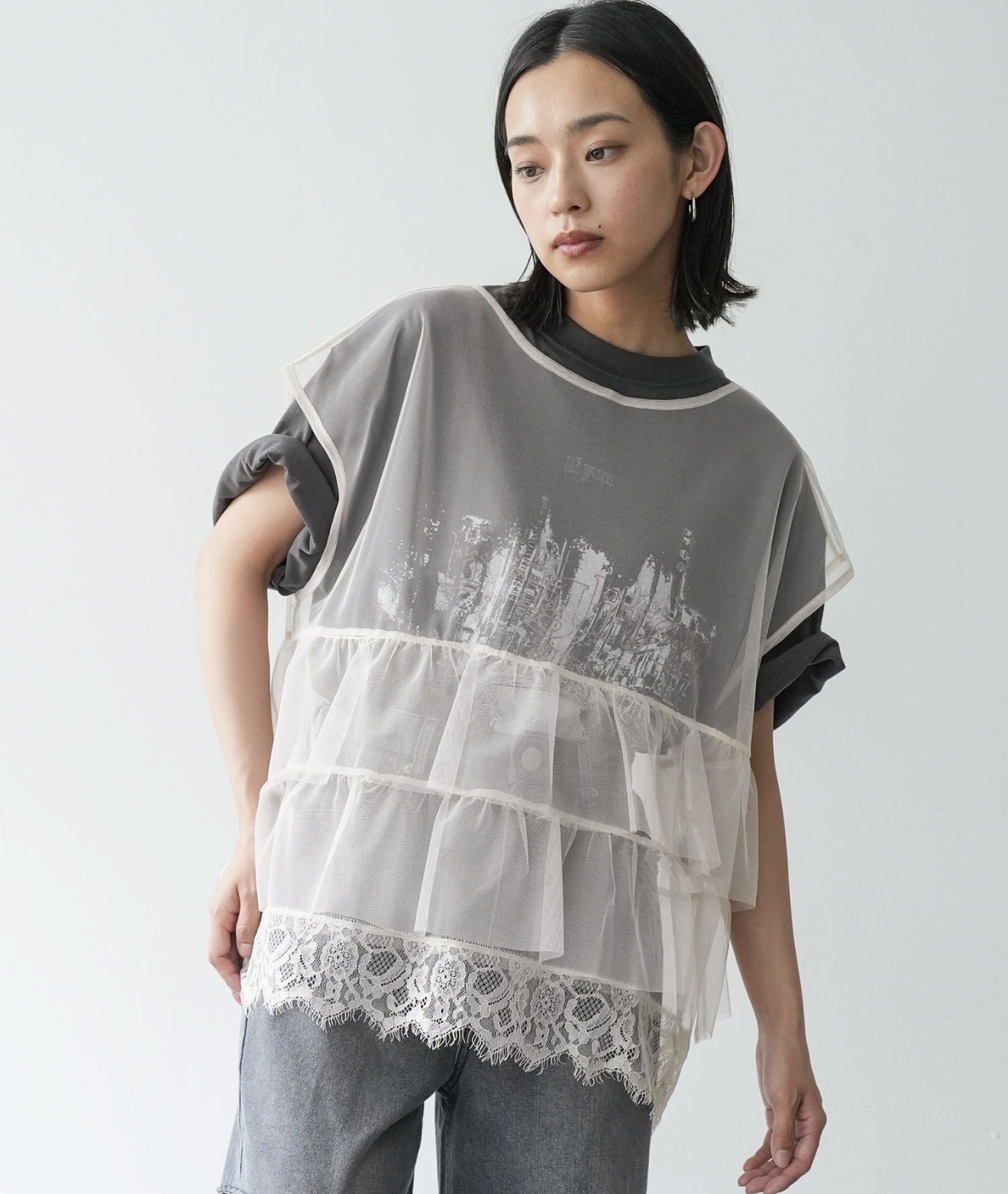 日本網紗蕾絲衫 （不包TEE)