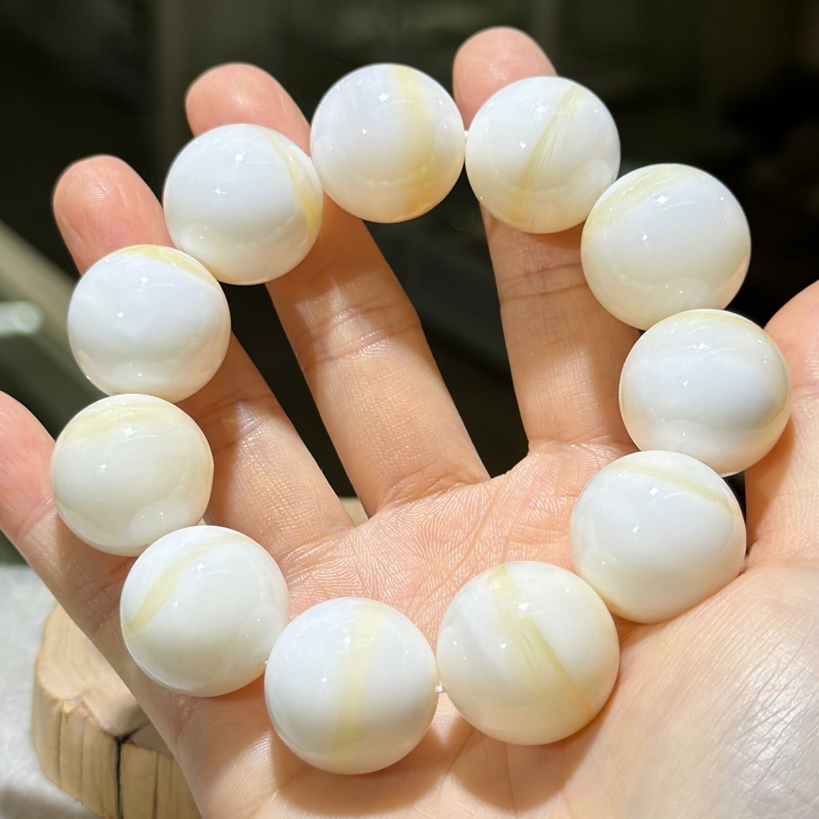 大m💫金絲硨磲手串 19.5 mm +/-