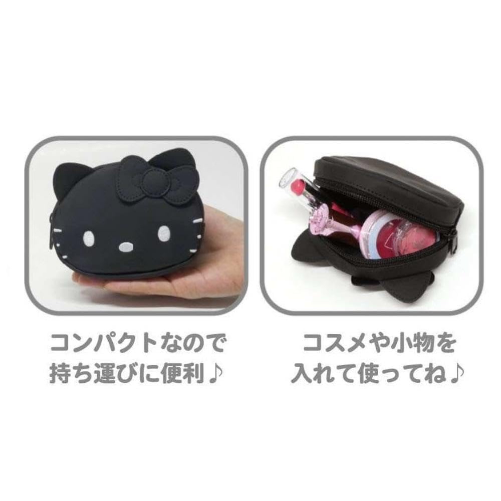 日本預訂📍日本Sanrio黑色風格系列 - 大頭樣化妝袋 2026年5月中下旬出貨