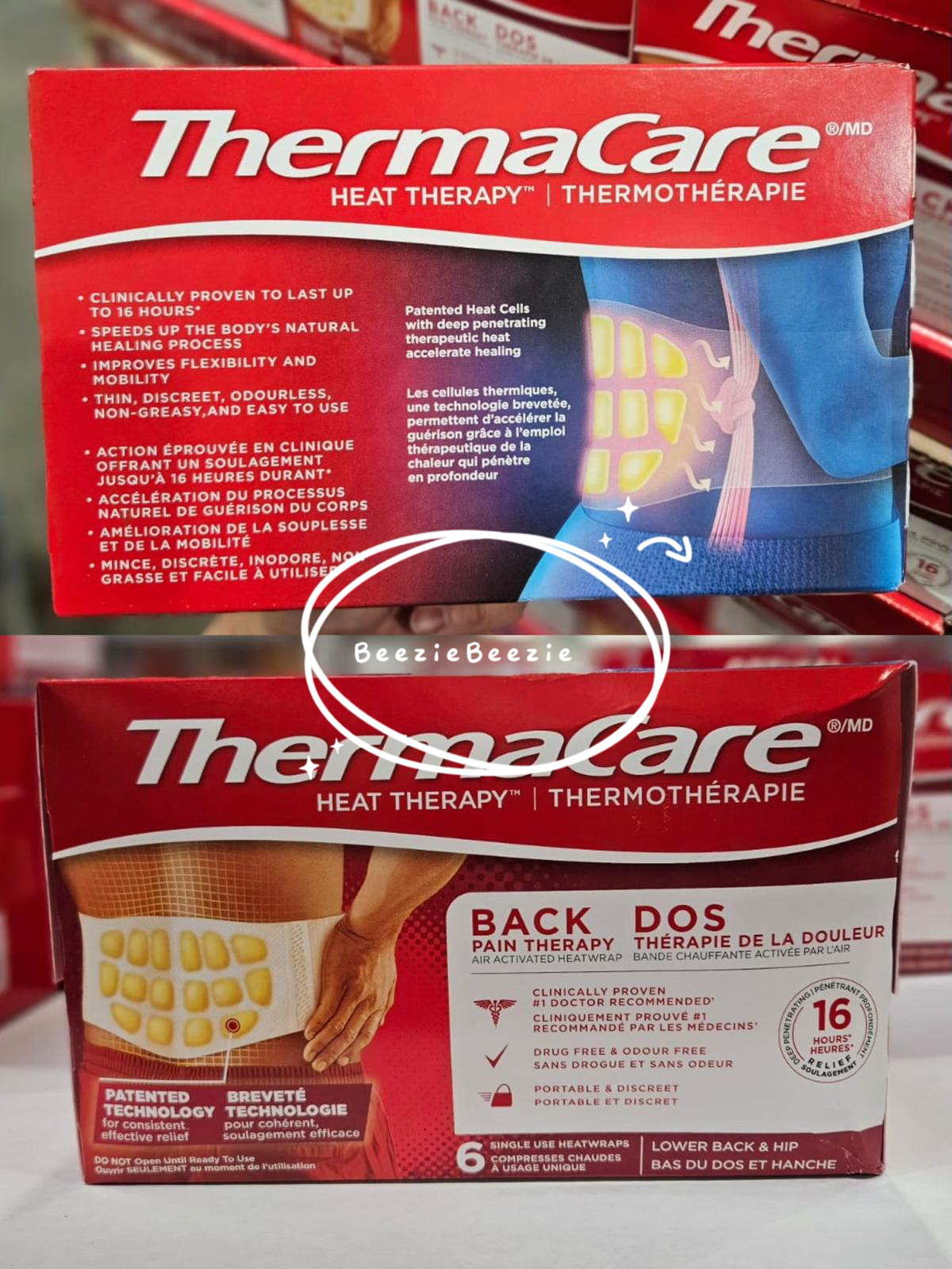 (預購 - 5月9 號截單) Thermacare 熱感止痛腰帶 (6條）