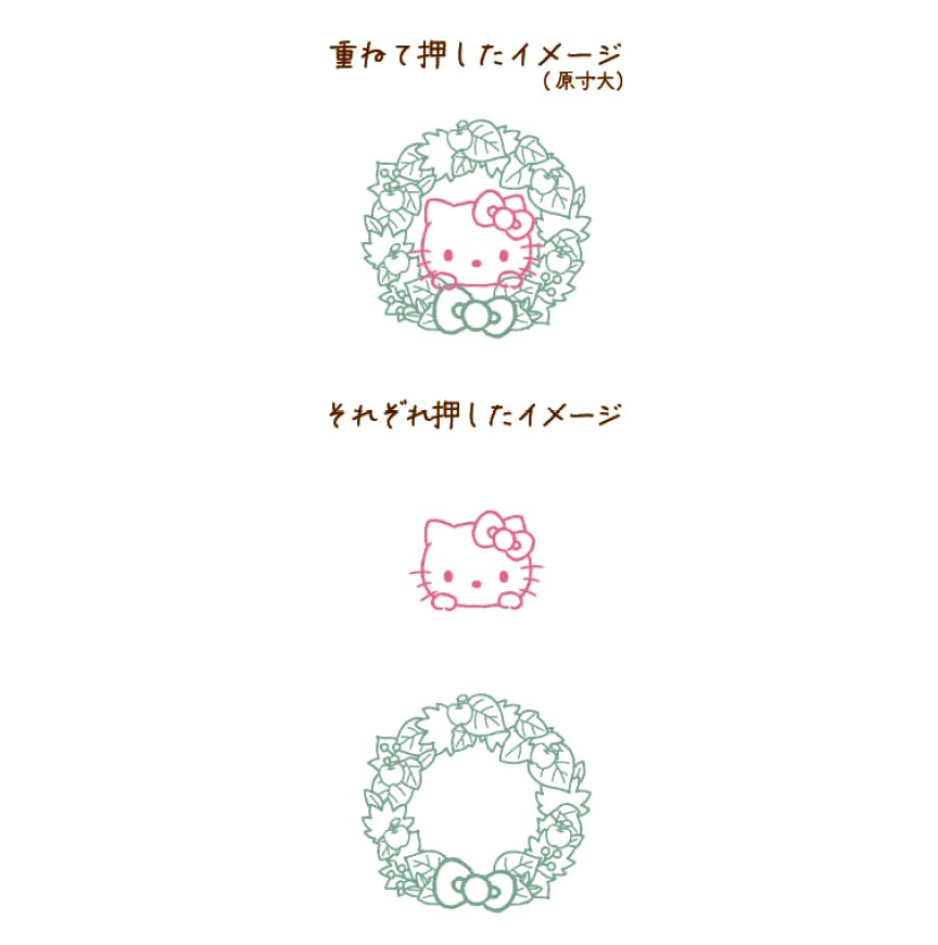 現貨｜Sanrio Hello Kitty Kutsuwa 日版 Hancoco slide 可堆疊 雙色雙圖案 印章 (SA013A)