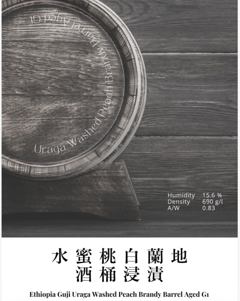 Ethiopia Guji Uraga Washed Peach Brandy Barrel Aged G1