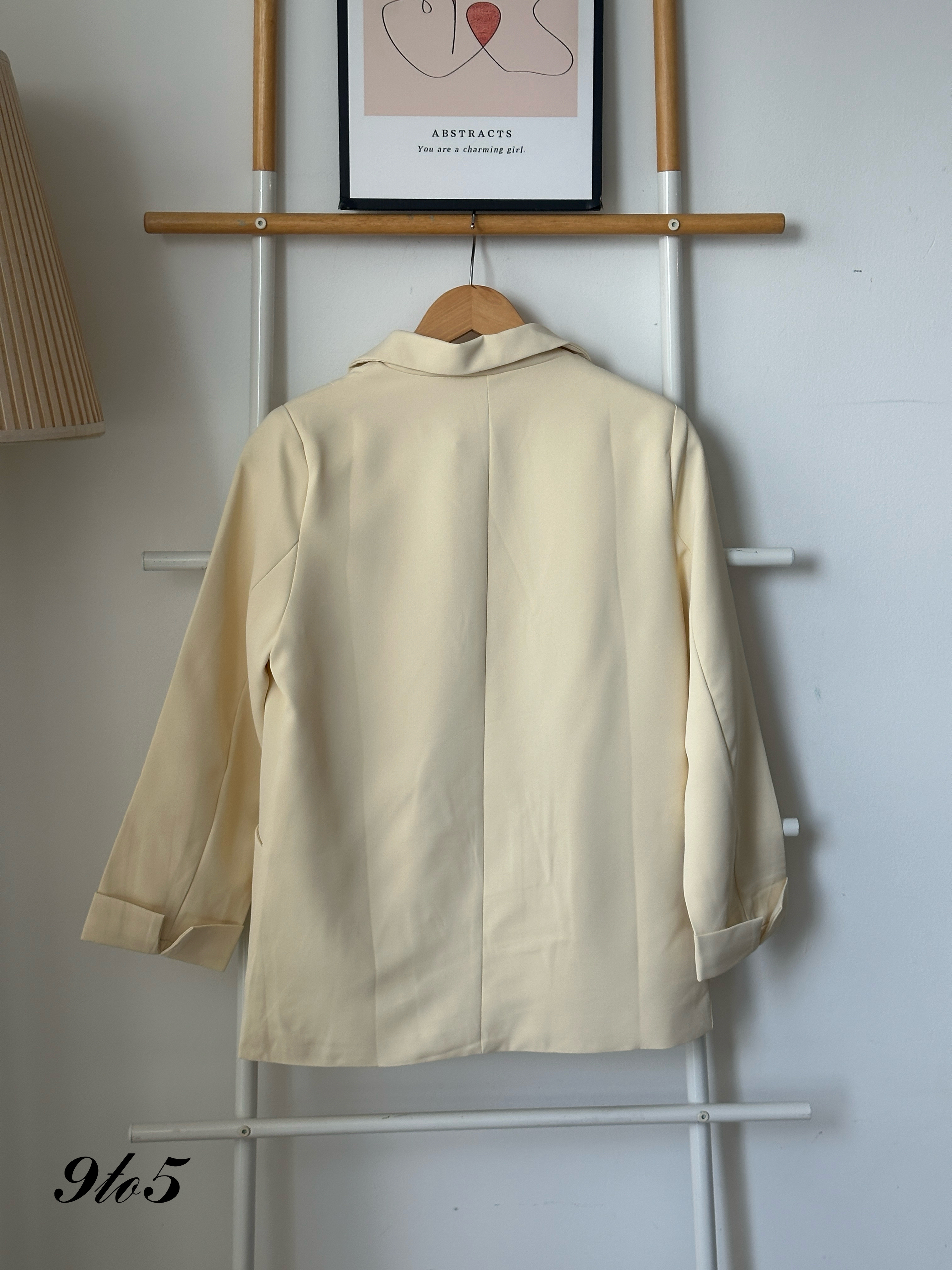 T4023 Long Sleeve Blazer - Cream