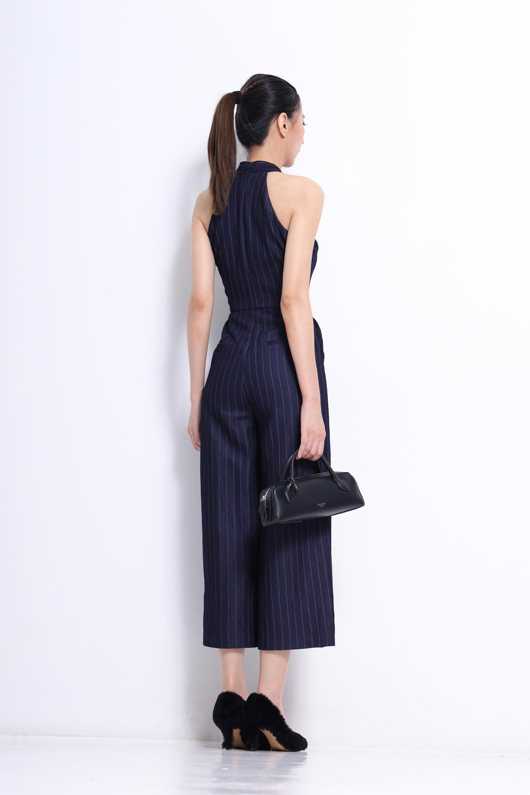 CD2144 HALTER V-NECK JUMPSUIT