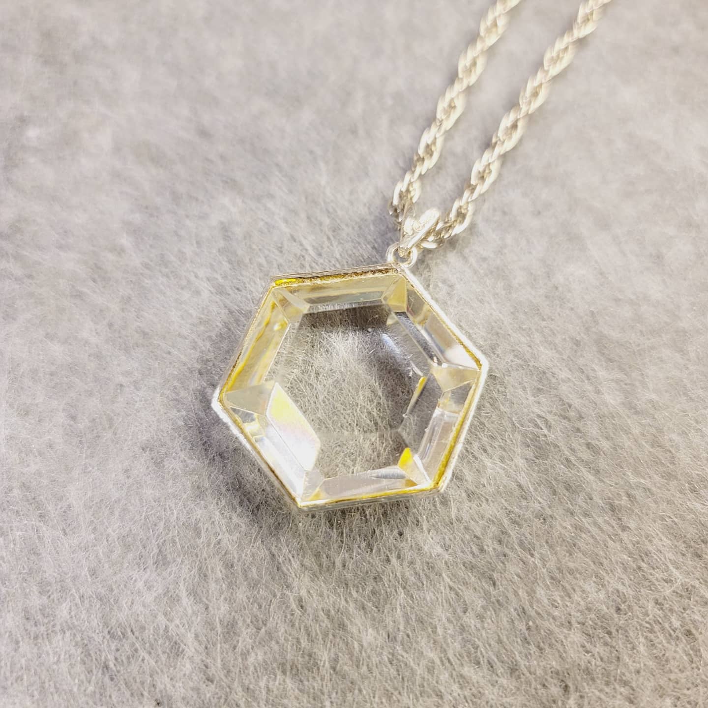 白琉璃六芒星925銀大衛星