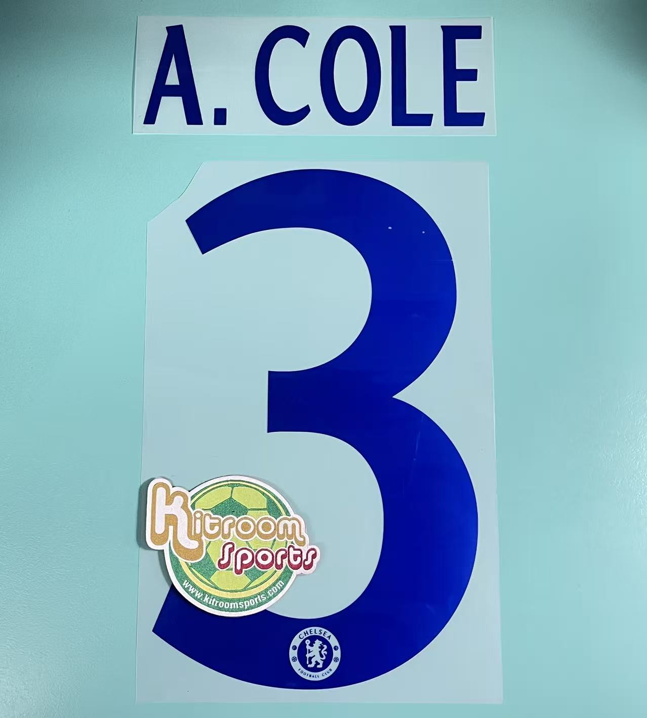 2013-14 Chelsea Away UCL Nameset #3 A.COLE