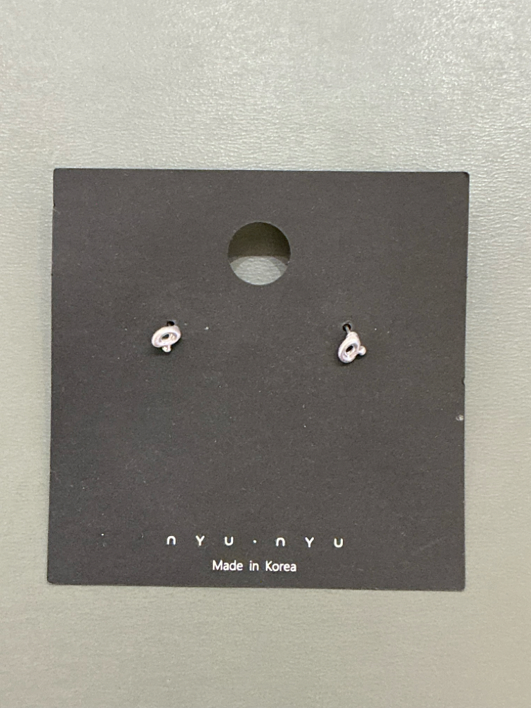 Nnu Small Letter A Vintage Stud Earrings