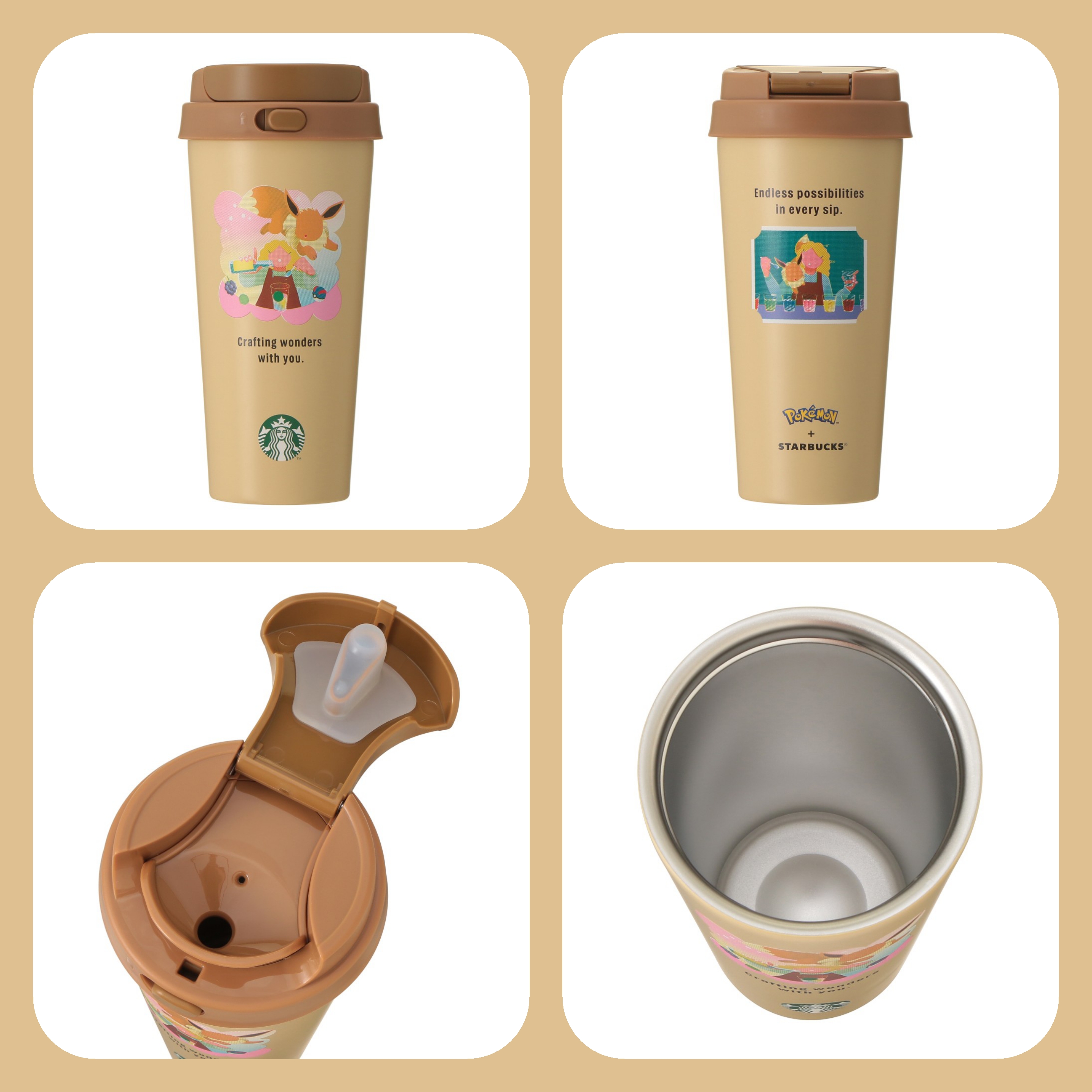 《限量發售》《日本 🇯🇵  POKÉMON + STARBUCKS系列》【不鏽鋼保溫杯 473ml  共6款】