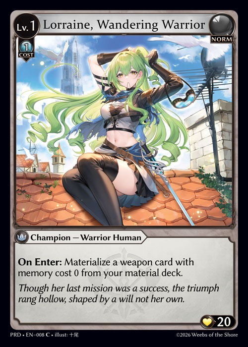 Lorraine, Wandering Warrior / PRD-008 (C)