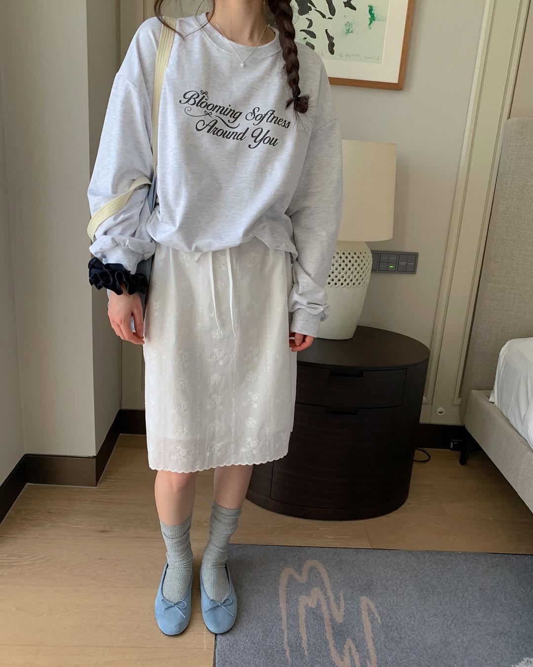 maria lace mid skirt