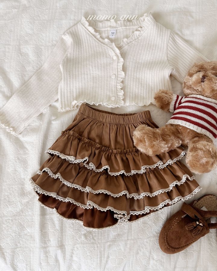 Momoann | Suede Tiered Skirtpants