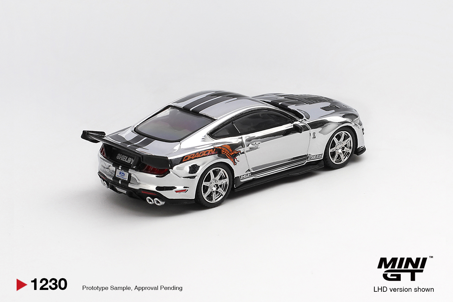 Mini GT 1/64 Shelby GT500 Dragon Snake Concept Chrome Silver - MGT1230-L
