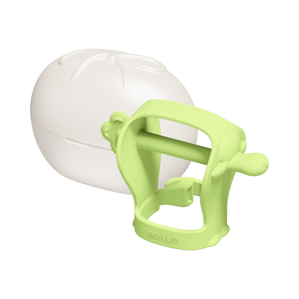 Moyuum  - 白金矽膠小羊型手環式嬰兒牙膠連盒 (粉綠)_MY268