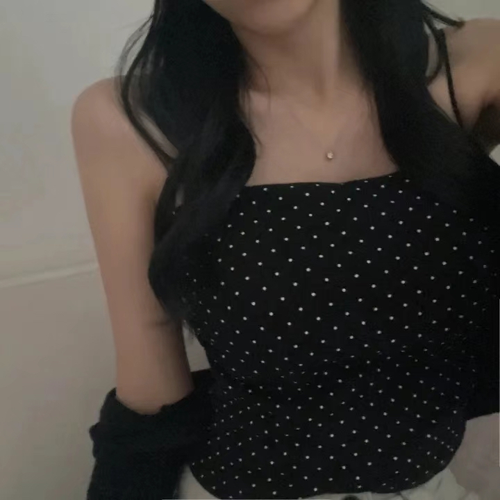 韓國波點吊帶背心(有 pad)