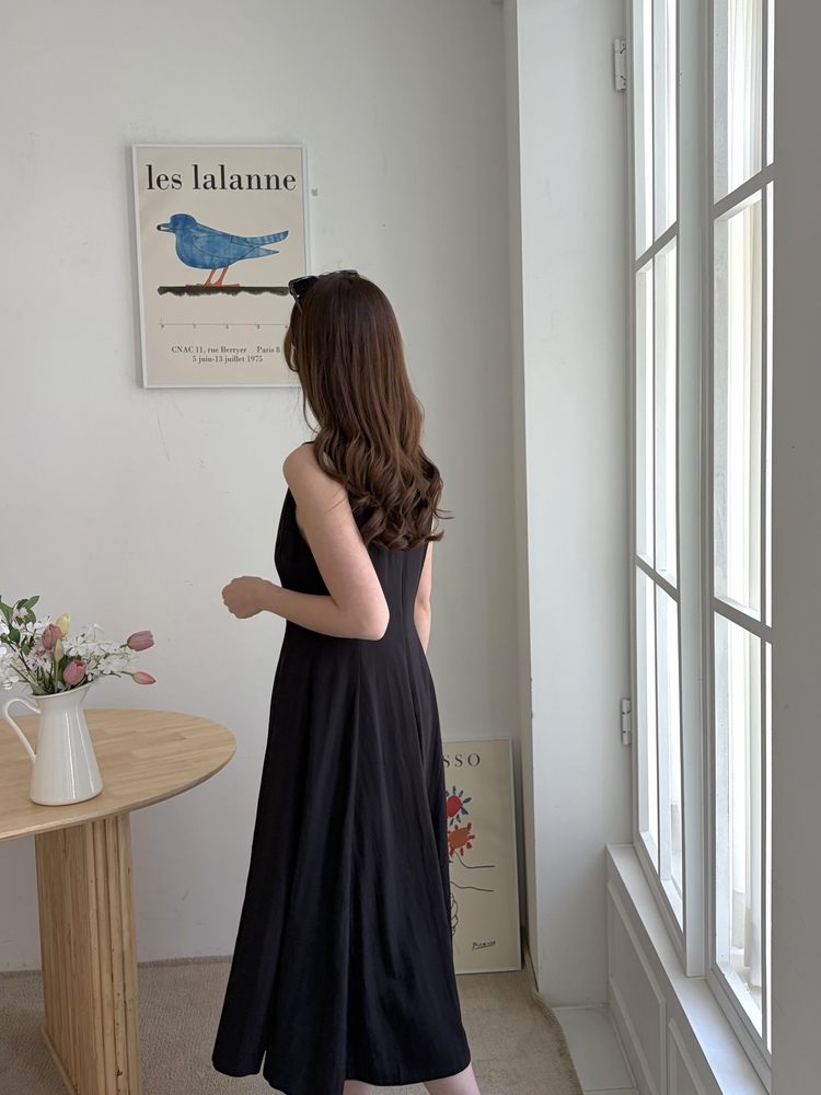 Daphne Flare Dress (Black)