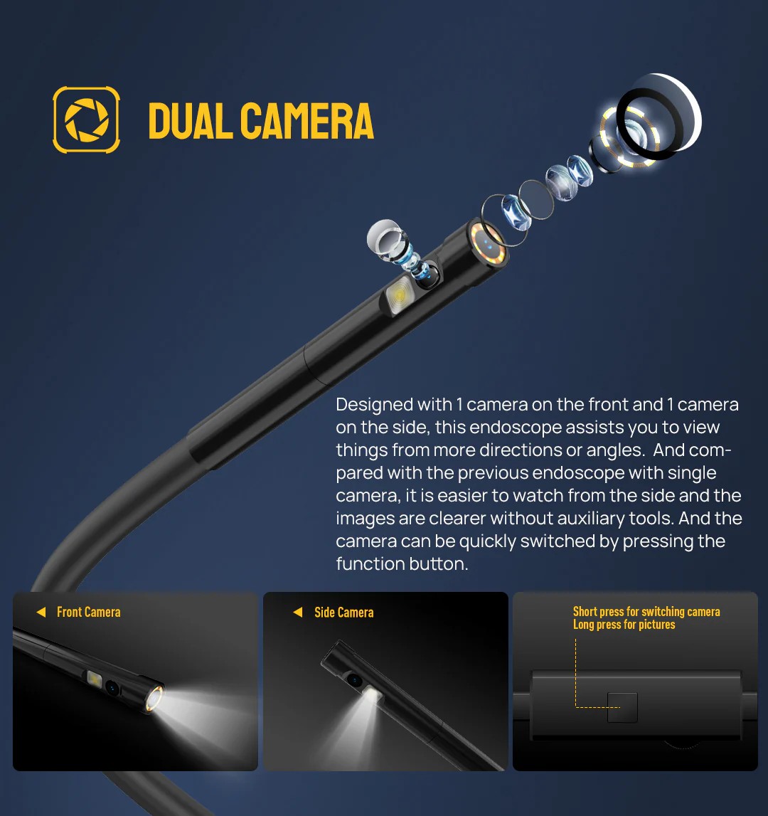 Ulefone uSmart E02 Endoscope 雙鏡頭內窺鏡