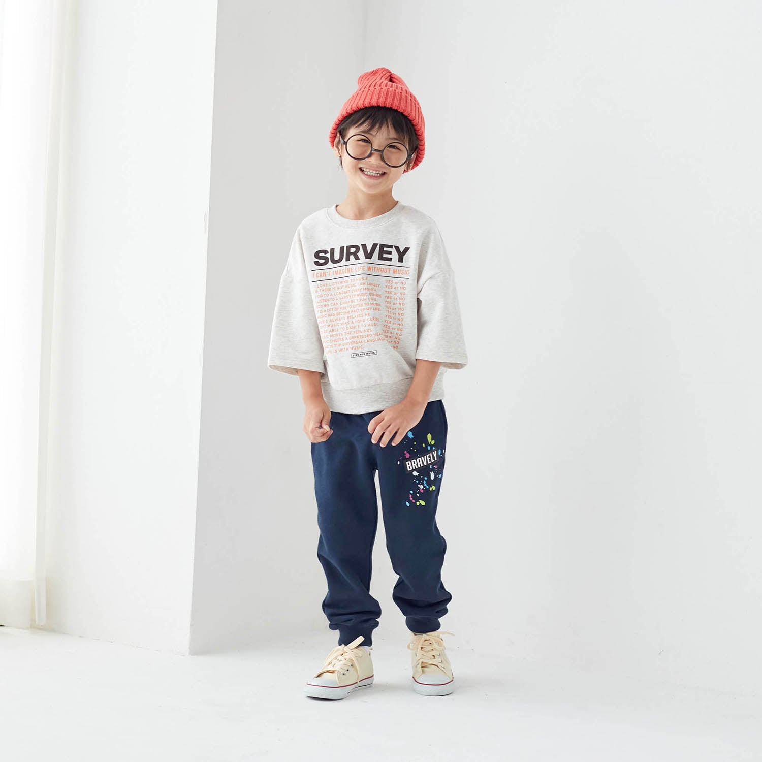 🆕【⭐訂購⭐】 🇯🇵日本直送🌀鬆身短版 印花 #七分袖Tee［3款選］🌀[ELAA-0261][260228]