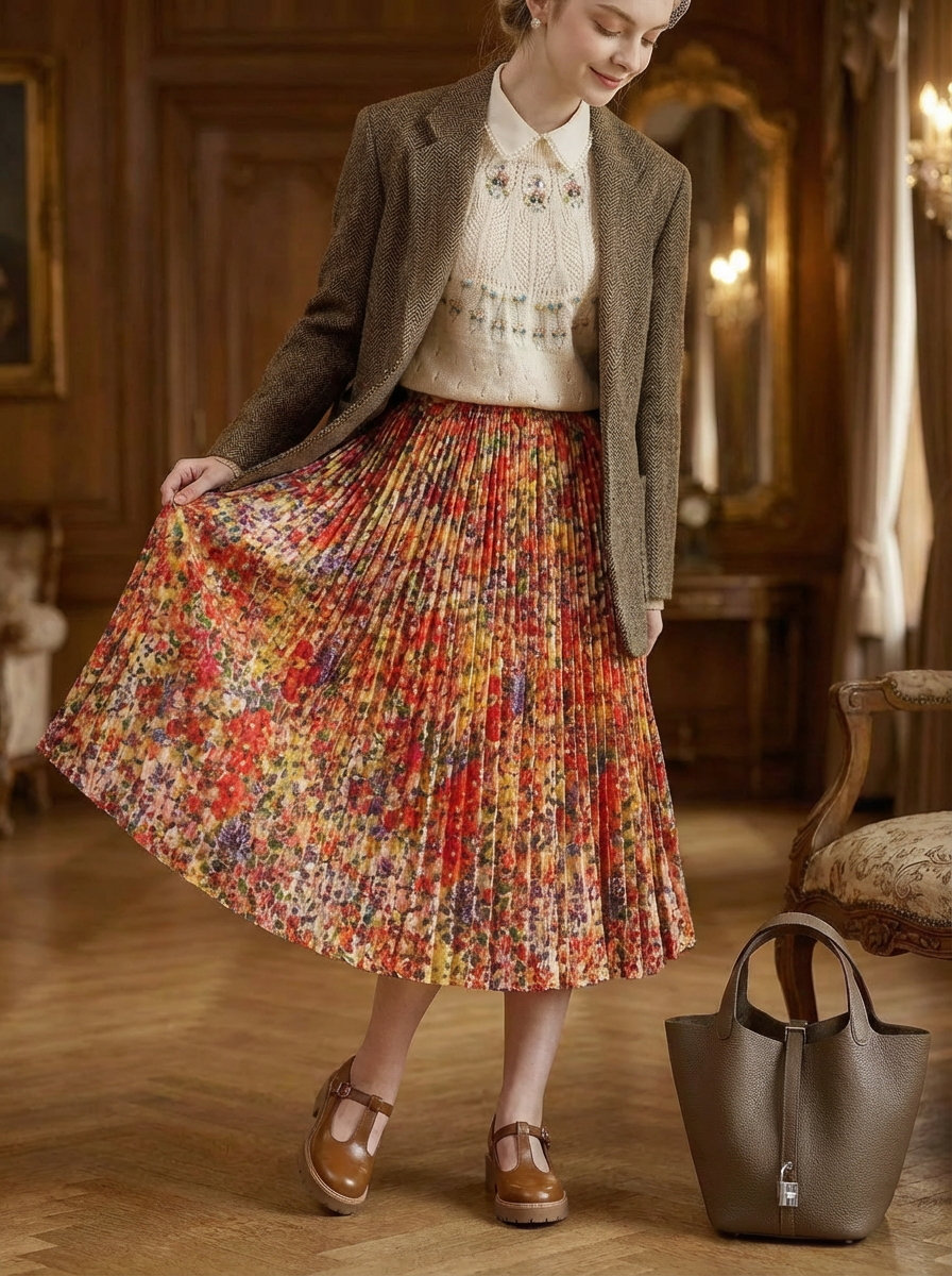 Bespoke Pleated Skirt童話場景浪漫花園公主壓摺裙