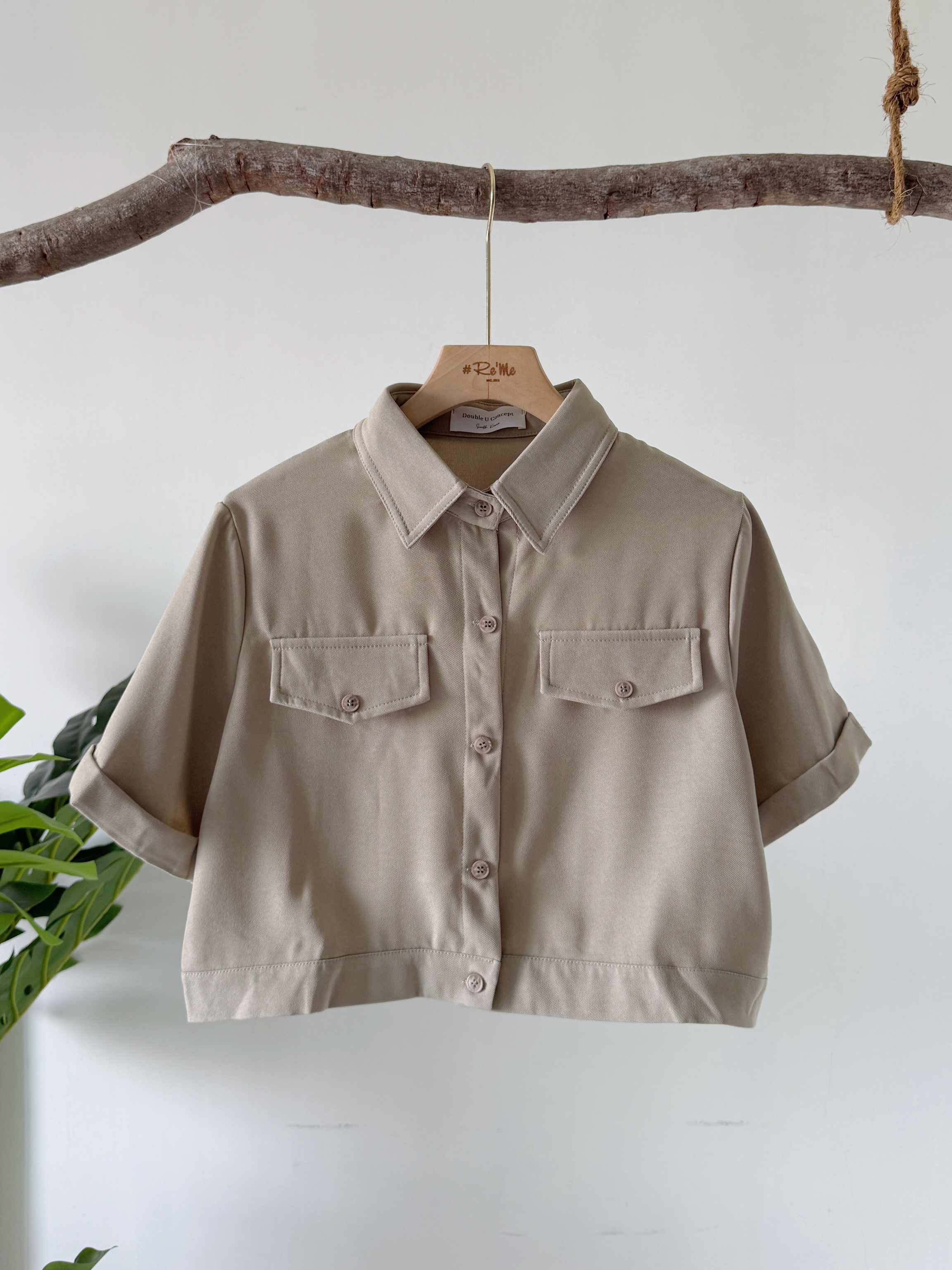 工装风短版上衣