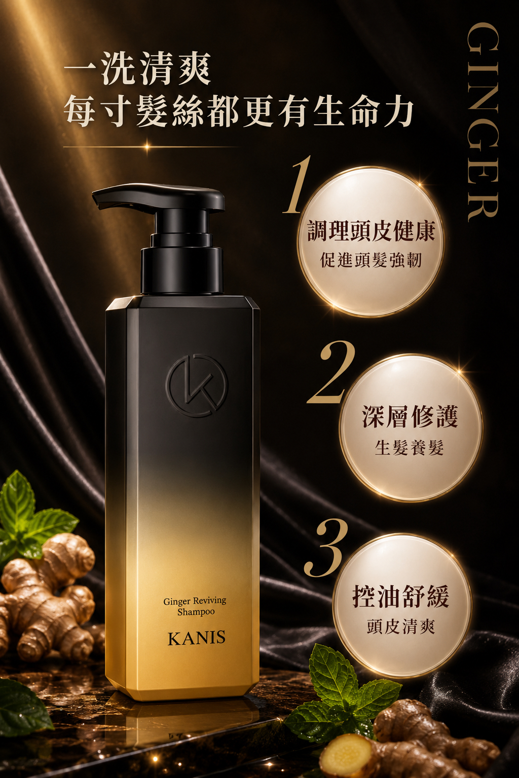 👑高級修護組｜生薑生髮X山茶花髮尾油X生髮頭皮精華