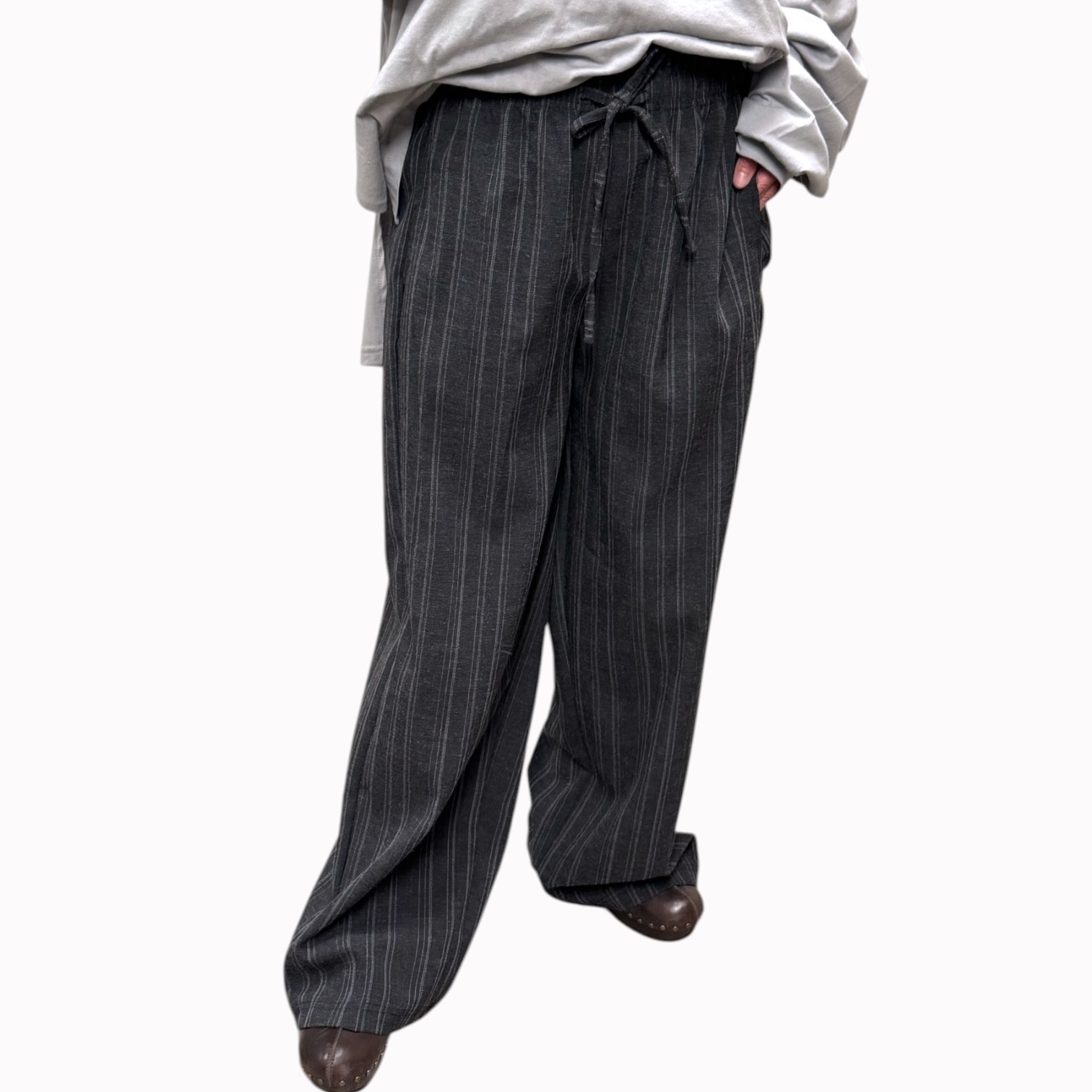 221039 暗紋混麻長褲