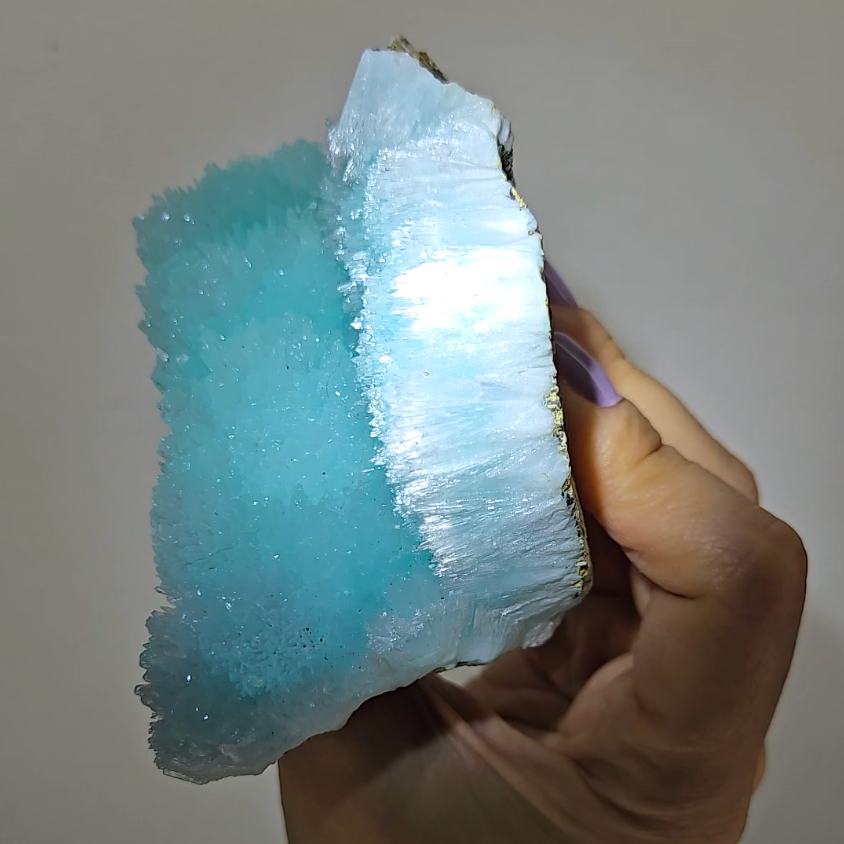 Blue aragonite needle cluster - AR50