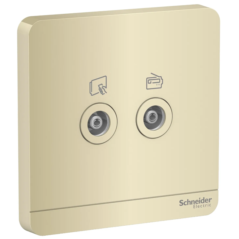 Schneider 施耐德 奐尚 兩位電視/收音機天線主板插座 E8332TVFMM_WG_C5