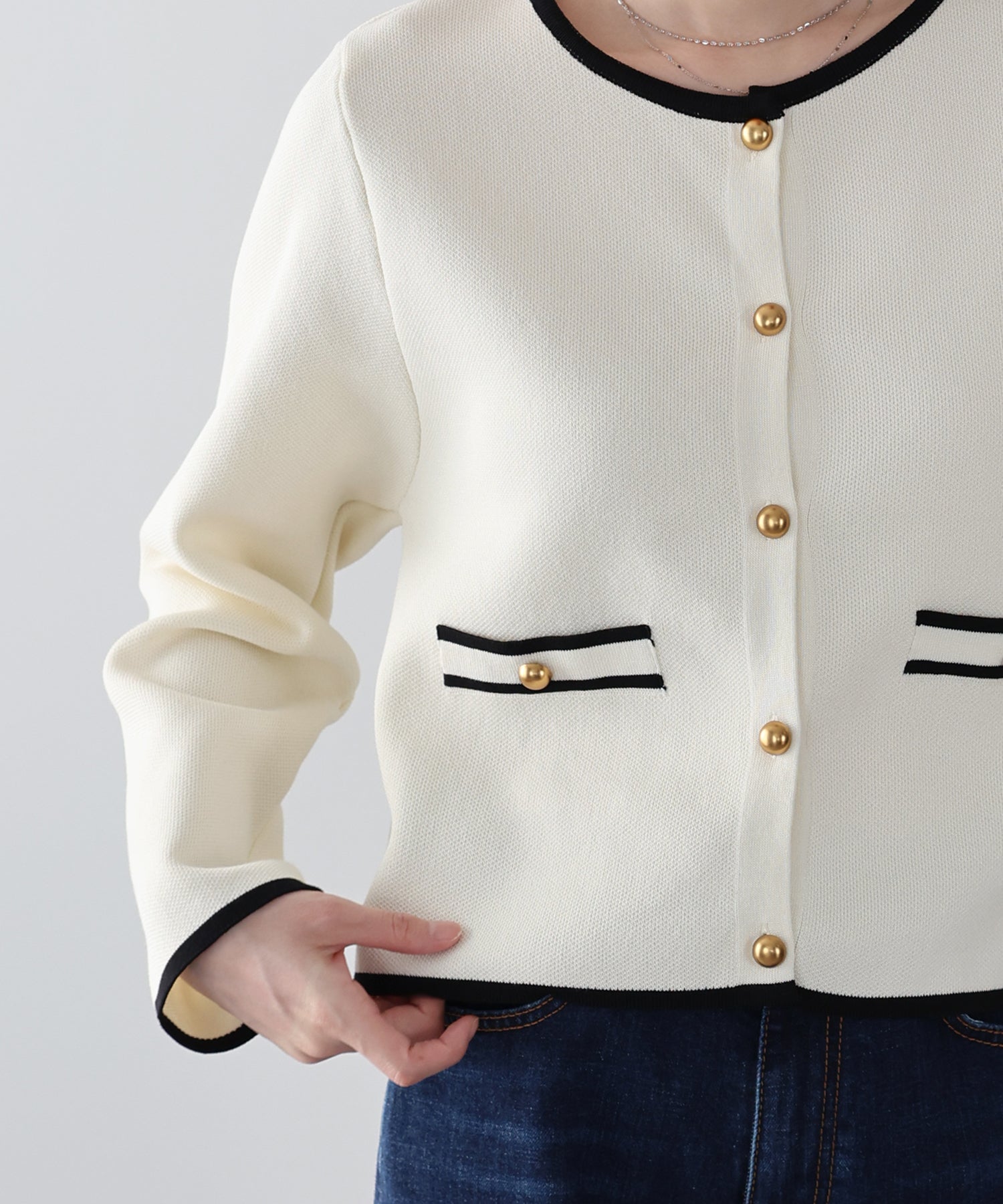 <JP> 小香風拼色Tweed Cardigan * 3色入 <預購>