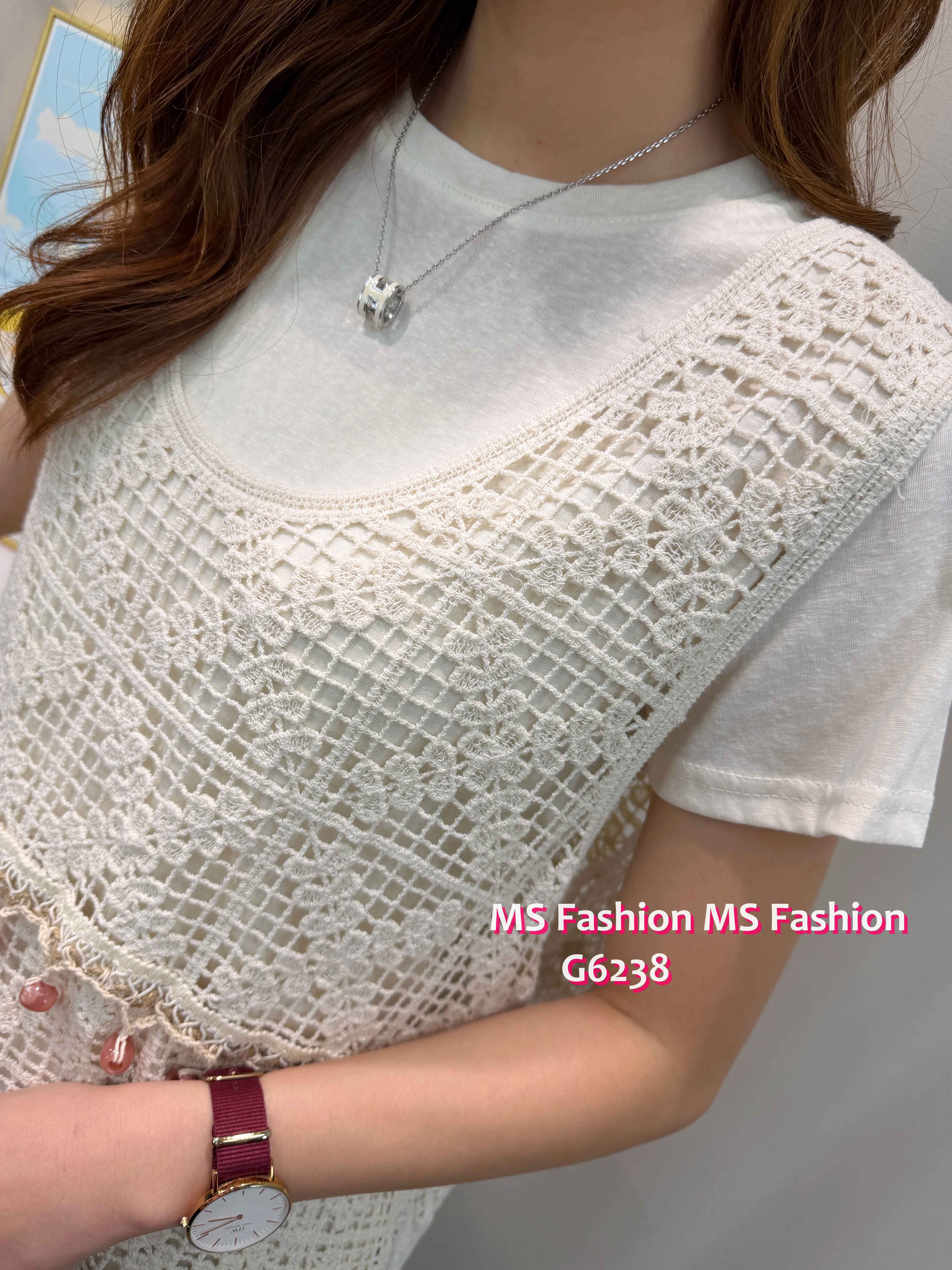 G6238 通花背心Top set