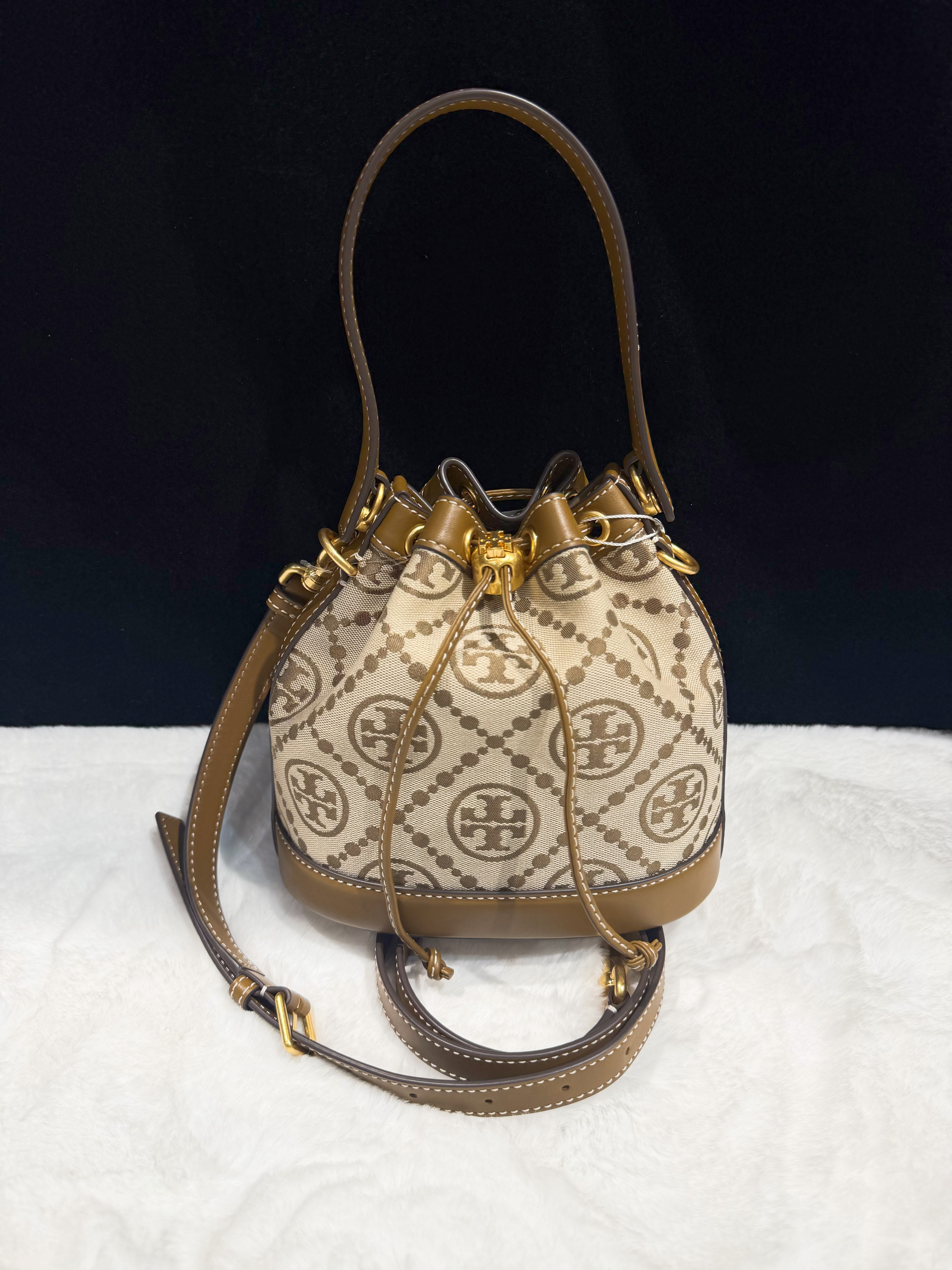 Tory burch Jacquard bucket brown
