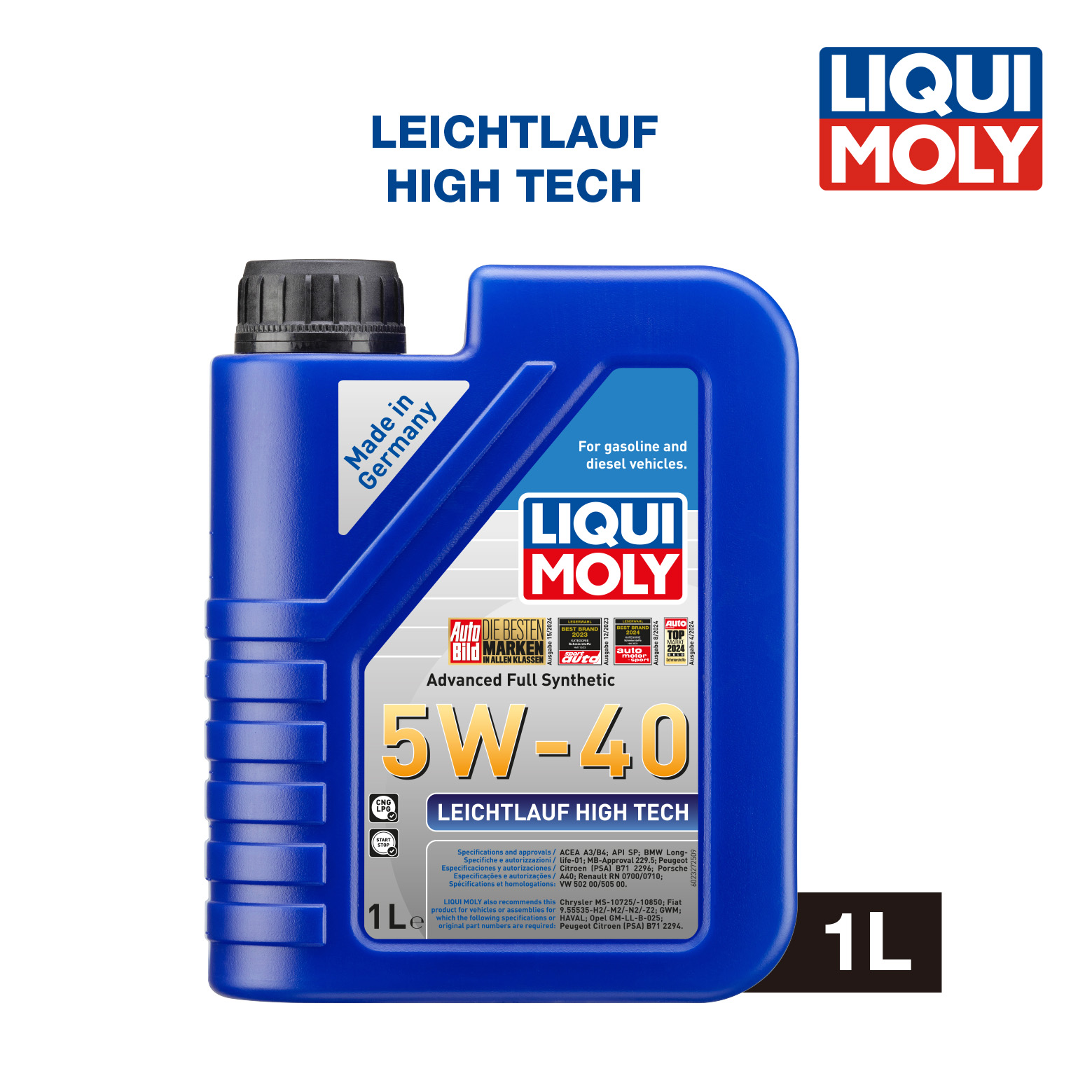 LIQUI MOLY Leichtlauf High Tech 5W-40 (1L) 機油/潤滑油/偈油【原裝行貨】