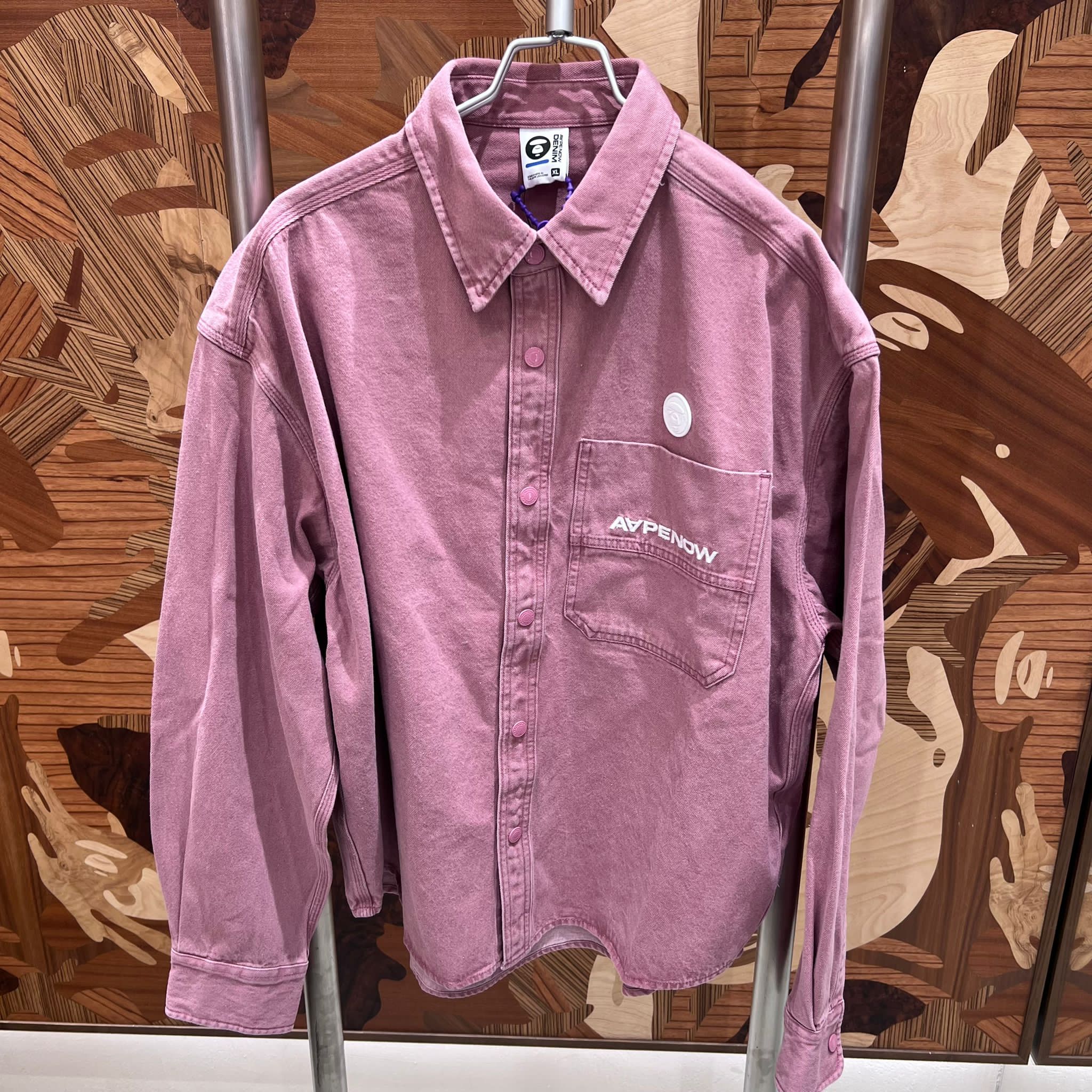 AAPE AAPENOW moonface long sleeve shirt (8558)