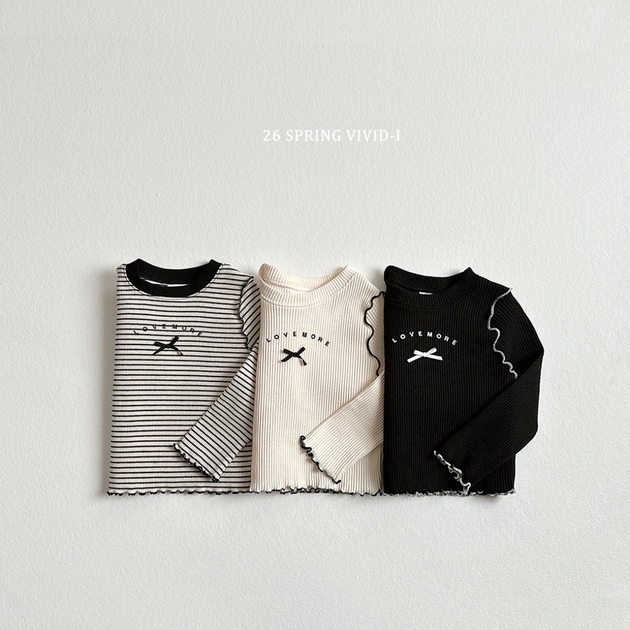 🌸預訂 韓國直送🌸🇰🇷VIVIDI三色絲帶花邊長袖上衣