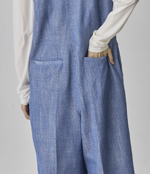 仿丹寧人字紋連身褲 - 2026 流行穿搭  女士連身褲 春夏秋時尚穿搭 優雅日常 柔軟舒適 獨特設計 易於配搭 日本直送   #JP-I-260031