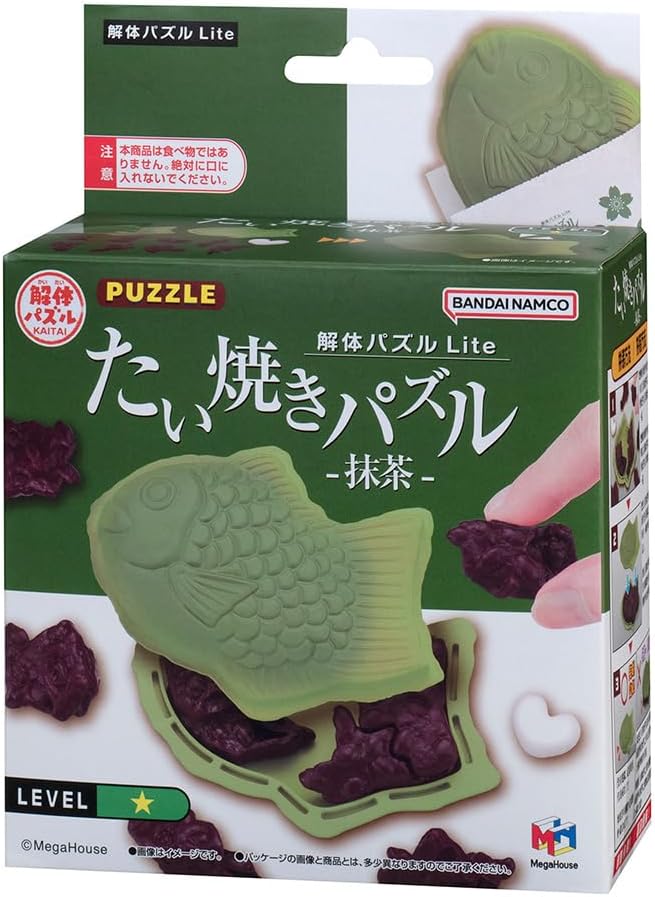 (行版) Megahouse 解體拼圖 Lite 食物系列 抹茶鯛魚燒 立體拼圖 Kaitai Puzzle Lite Taiyaki -Matcha- Puzzle 
