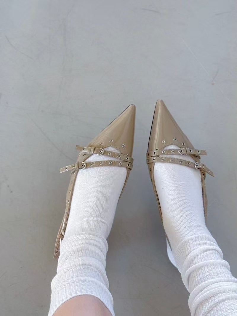 26SS/ 2.5CM DOUBLE STRAP BUCKLE HEELS