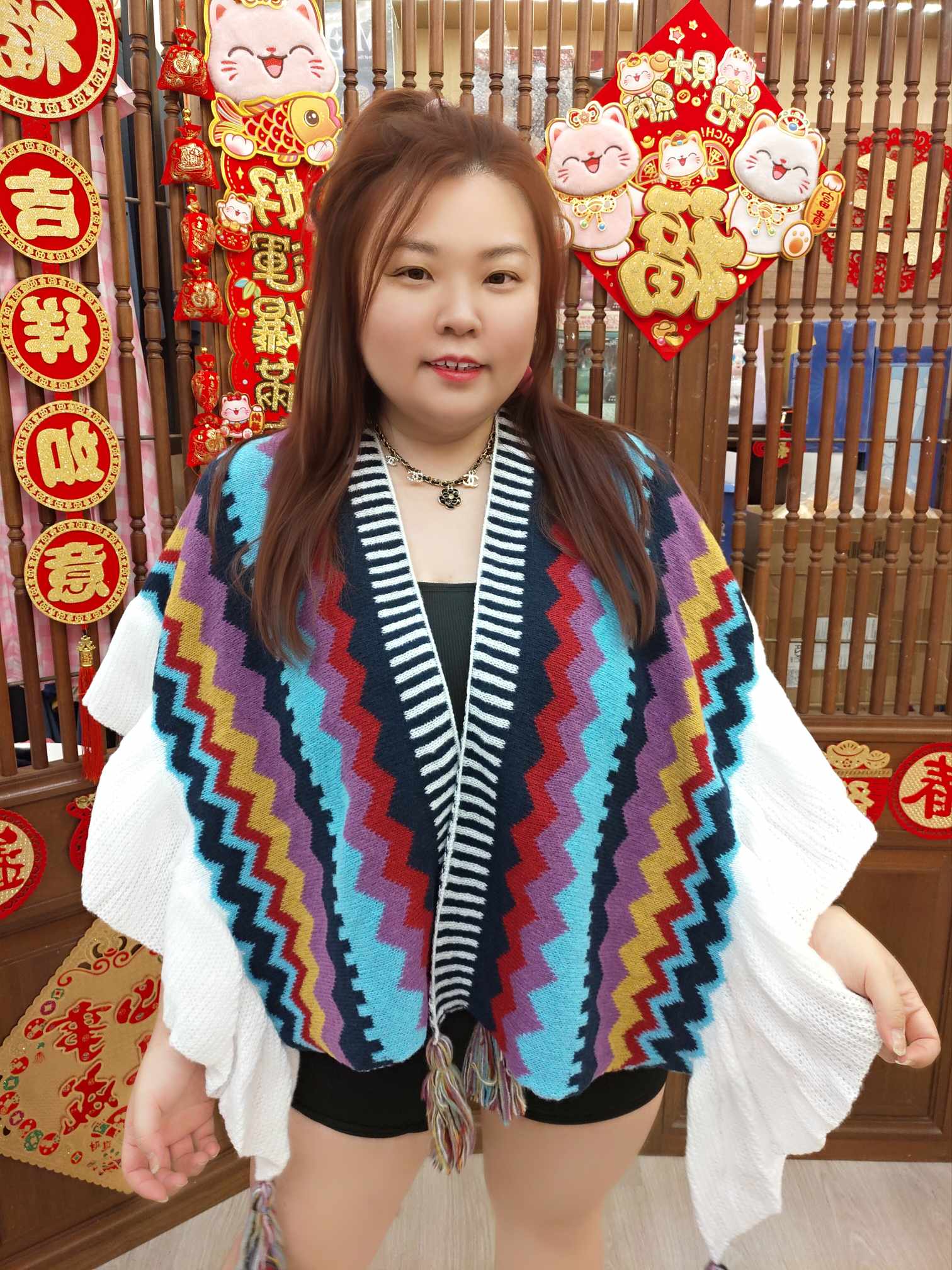 NBA41 拼彩色图设计围巾