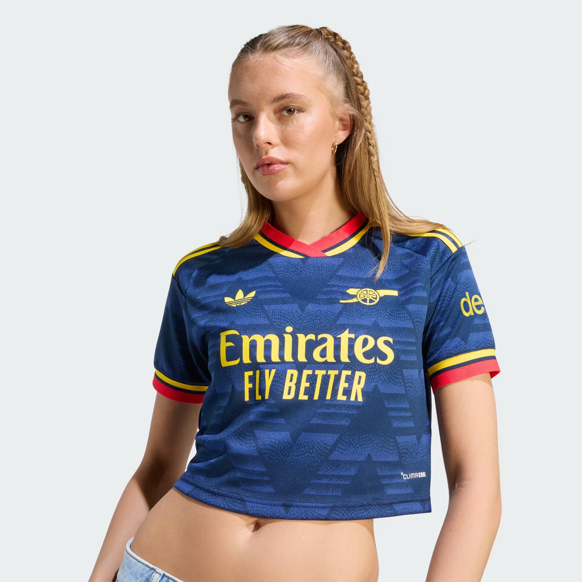 🍌重溫經典香蕉傳奇 Adidas Arsenal 阿仙奴 2026-27 女裝短版作客球迷版球衣 (可加印字章) KB5587